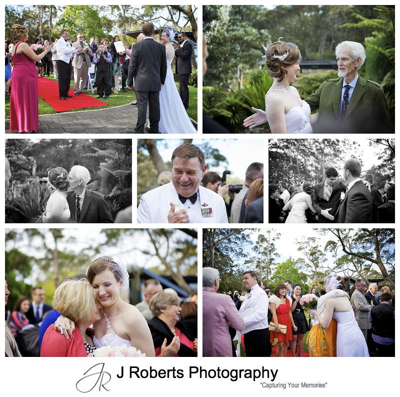 Guests congratulating the couple - sydney wedding photography 
